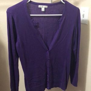 Purple cardigan